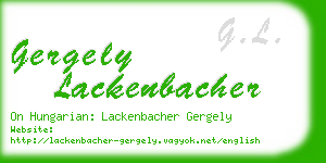 gergely lackenbacher business card